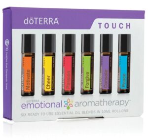 مجموعة خلطة زيوت لدعم المشاعر (6 رول أون 10مل، عضوي، صافي مع جوز الهند)