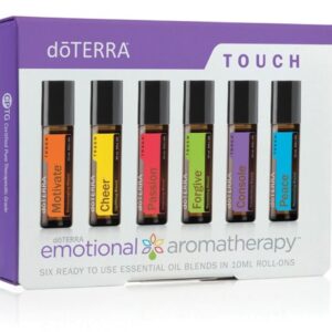 مجموعة خلطة زيوت لدعم المشاعر (6 رول أون 10مل، عضوي، صافي مع جوز الهند)